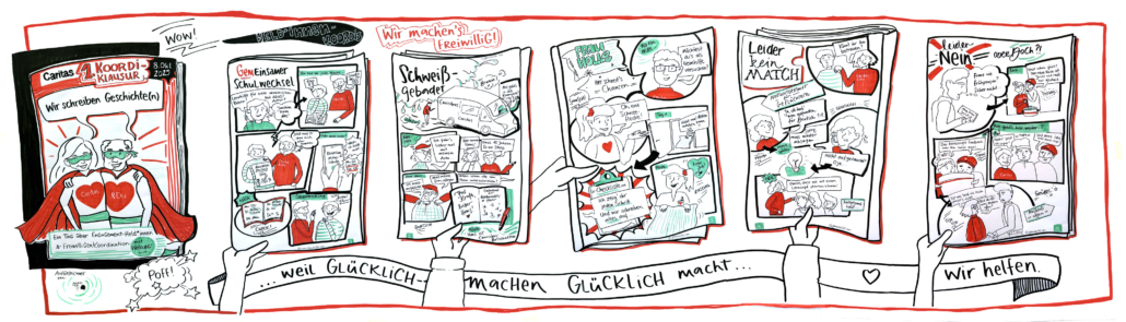 Alltagsmomente als live gezeichnete Comics